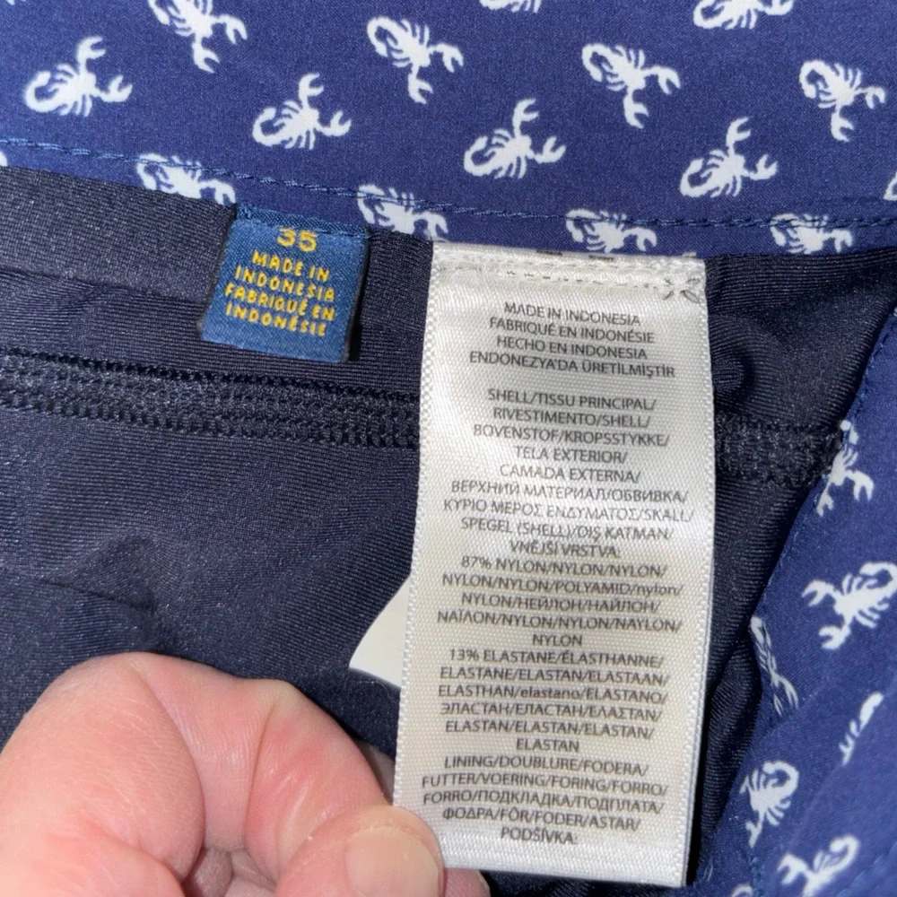 Polo Ralph Lauren Shorts 35 x 9 Golf Swim Stretch Wicking Scorpion Navy Blue